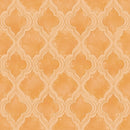 Clothworks Hummingbird Days Damask Orange Fabric