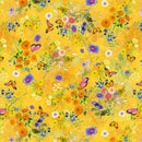 Clothworks Fleur de Rose Butterfly Garden Light Orange Fabric