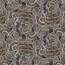 Clothworks Nature Study Turkey Tail Brown Fabric
