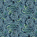 Clothworks Nature Study Turkey Tail Brown Fabric