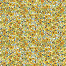 Clothworks Sunflower Song Floral Kaleidoscope Gold Fabric