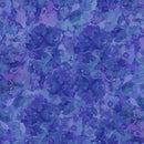 Clothworks Sunflower Song Abstract Periwinkle Fabric