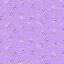 Clothworks Chateau En Fleur Ditsy Light Purple Fabric