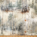 Hoffman Fabrics Stag And Stone Scenic Birch Fabric