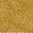 Hoffman Fabrics Crown And Vine Gold Gold Fabric