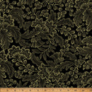 Hoffman Fabrics Crown And Vine Black Gold Fabric