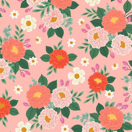 Cotton + Steel Garden And Globe Rose Full Bloom Fabric ONLINE PURCHASE ONLY