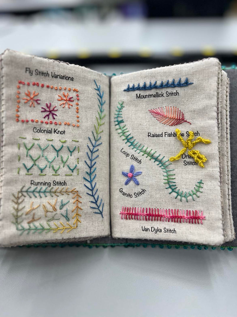 Sampler Book of Embroidery Stitches Kit