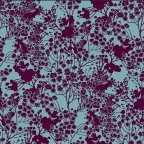 In The Beginning Fabrics Garden Delights III Tonal Flora Plum Fabric ONLINE PURCHASE ONLY