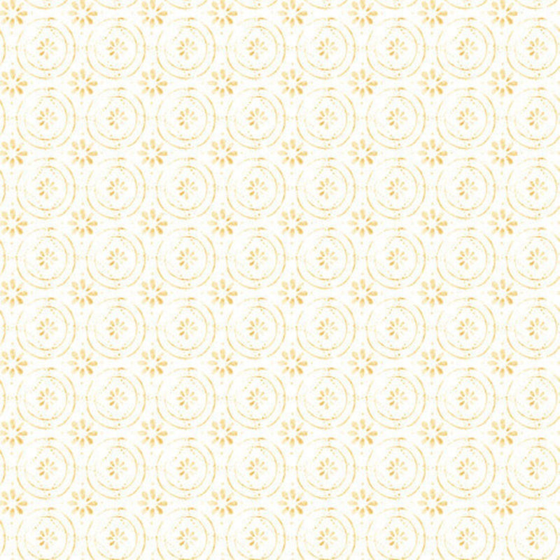 Blank Quilting Royal Jelly Floral Circles Ivory Fabric