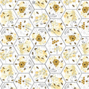 Blank Quilting Royal Jelly Large Honeycomb Ivory Fabric