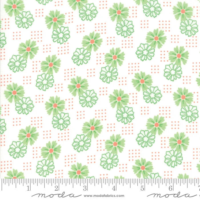 Moda Good Day Floral Dots Green ONLINE PURCHASE ONLY