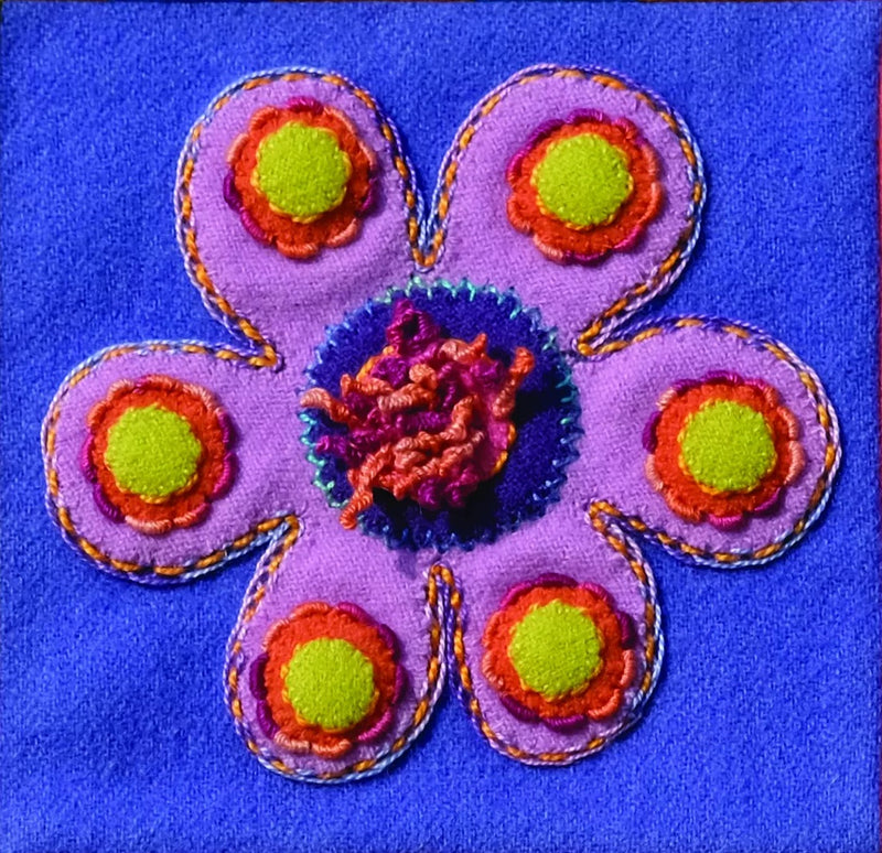Sue Spargo Flower Pre-Cut Colorway 2 Kit and Pattern