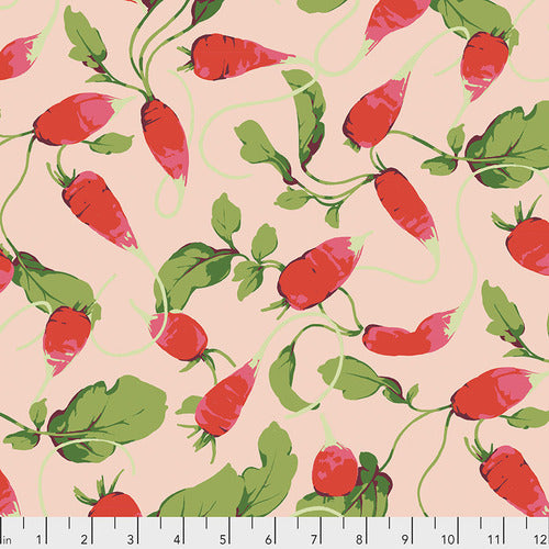 Martha Negley Veggies Radish Bright Fabric  ONLINE PURCHASE ONLY