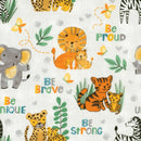 Wilmington Prints Safari Snuggles Critters Allover Gray Fabric