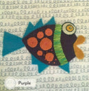 Wendy Williams Little Fish Purple Pre-Cut Wool Applique Kit