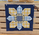 Woven Blooms Quilt Kit (Available in Navy Or White Background)
