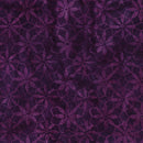 Island Batik Refections Geo Flower Purple Boysenberry Batik Fabric