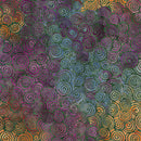 Island Batik Refections Swirls Green Pineneedle Batik Fabric