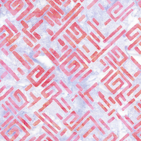 Island Batik Spirangles Tea Rose Batik Fabric