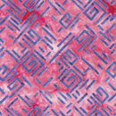 Island Batik Spirangles Pink Bubblegum Batik Fabric