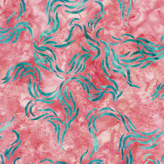 Island Batik Roving Pink Bubblegum Batik Fabric