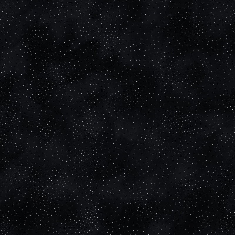 Laurel Burch Basic Dot 2 Black Silver Metallic Fabric