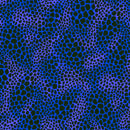 Clothworks Earthsong Royal Blue Leopard Spots Fabric