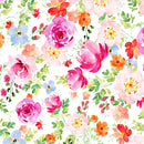 Clothworks Flourish Rose Garden Multi FabricClothworks Flourish Rose Garden Multi Fabric