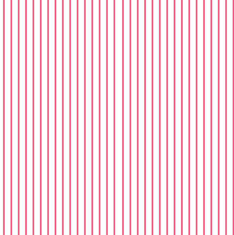 Clothworks Flourish Stripe Raspberry Fabric