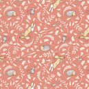 Clothworks Guess How Much I Love You Forest Friends Rust Fabric