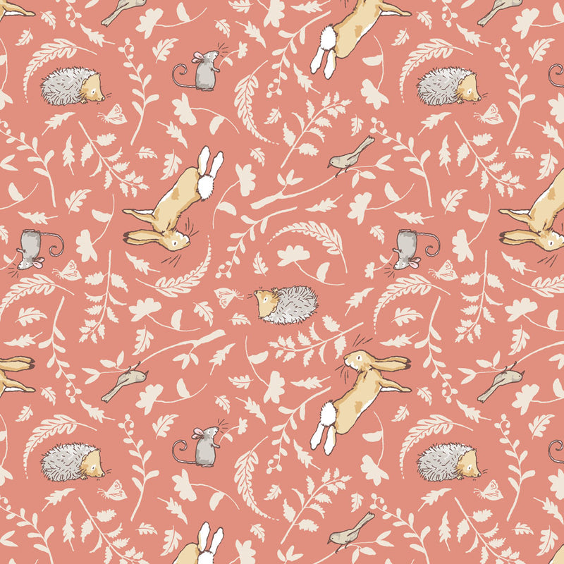 Clothworks Guess How Much I Love You Forest Friends Rust Fabric