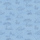 Clothworks Guess How Much I Love You Toile Denim Fabric