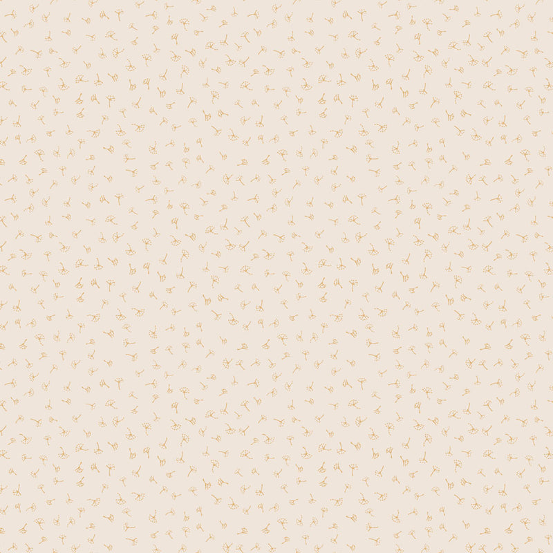Clothworks Guess How Much I Love You Dandelions Light Khaki Fabric