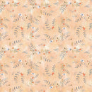 Clothworks Serenity Digital Fronds Orange Fabric