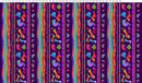 Laurel Burch Fantasticats Digital Pictorial Stripe Purple Metallic Fabric