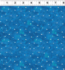 Clothworks Fantasticats Digital Hollow Dots Blue Fabric