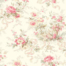 PREORDER Clothworks Charlotte Cottage Floral Light Cream Fabric