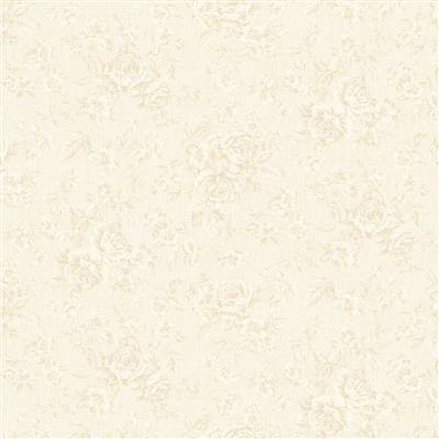 PREORDER Clothworks Charlotte Tonal Roses Cream Fabric