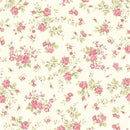 PREORDER Clothworks Charlotte Rose Bunches Light Cream Fabric