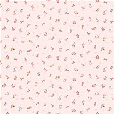 PREORDER Clothworks Charlotte Ditsy Floral Light Pink Fabric