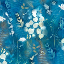 Clothworks Naturescape Large Botanical Dark Sky Fabric