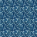 Clothworks Naturescape Alstroemeria Dark Sky Fabric