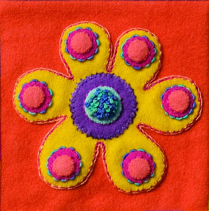 Sue Spargo Flower Pre-Cut Colorway 4 Kit and Pattern