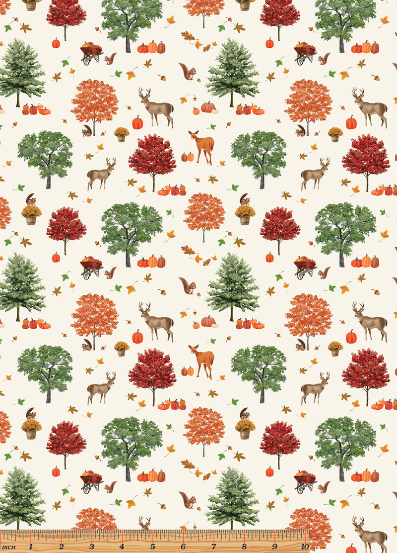 All New England Shop Hop Autumn Cream Fabric ONLINE PURCHASE ONLY