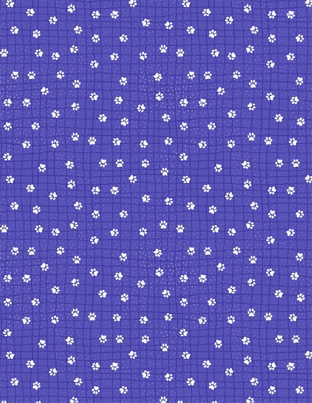 Wilmington Prints Feeline Good Pattern Paw-Kadots Color Blue 1031-84452-641