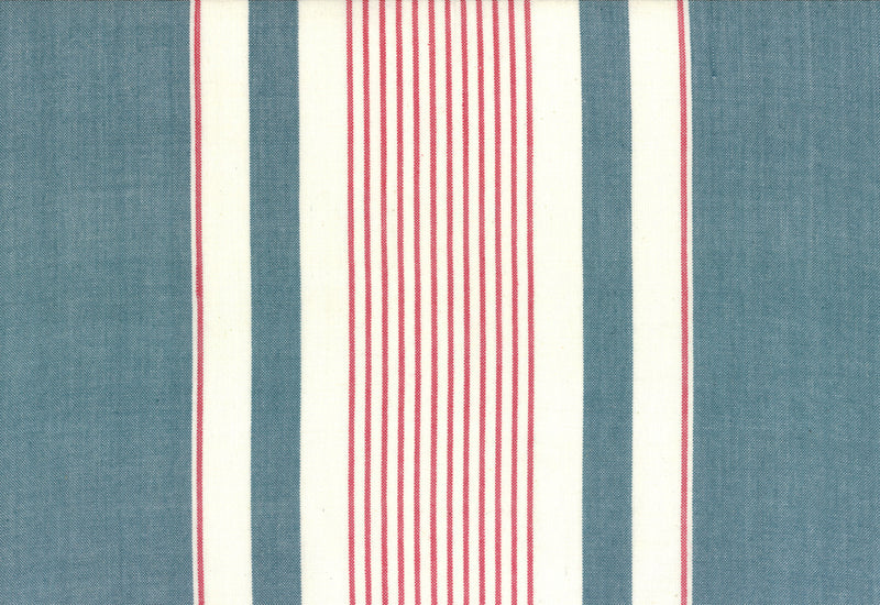 Moda 16" Picnic Tea Toweling Color Red/Blue/White Stripe 992 239