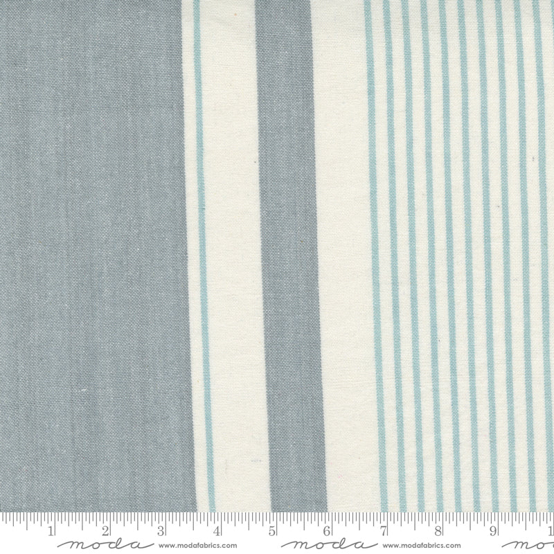 Moda Tea Toweling Lakeside Woven Stripe Silver Fabric