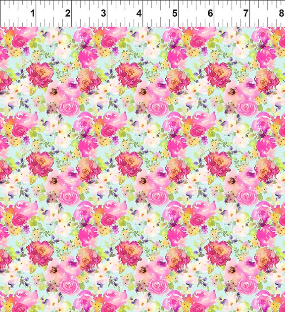 In The Beginning Fabrics Watercolor Beauty Lush Pink Fabric