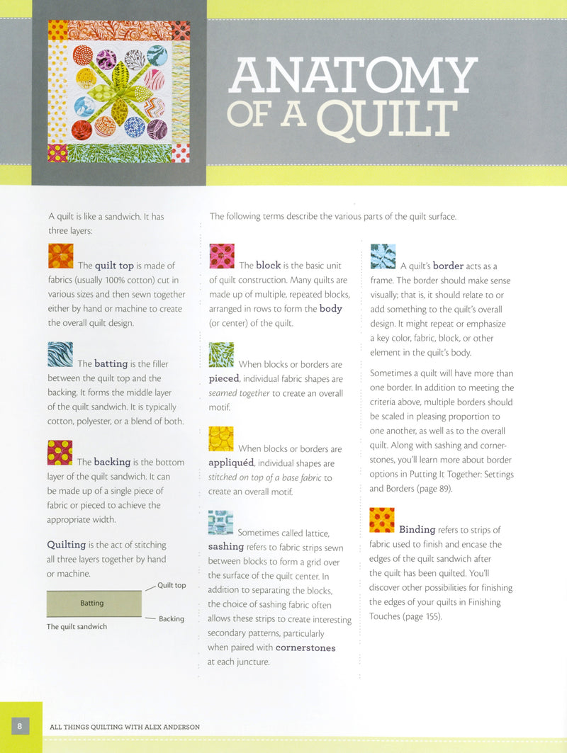 All Things Quilting With Alex Anderson Book